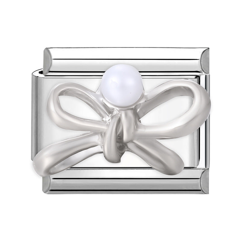 Wholesale 9mm Italian Charm Starter Bracelets DIY square Single Section Creative Stainless Steel Composable Bracelet