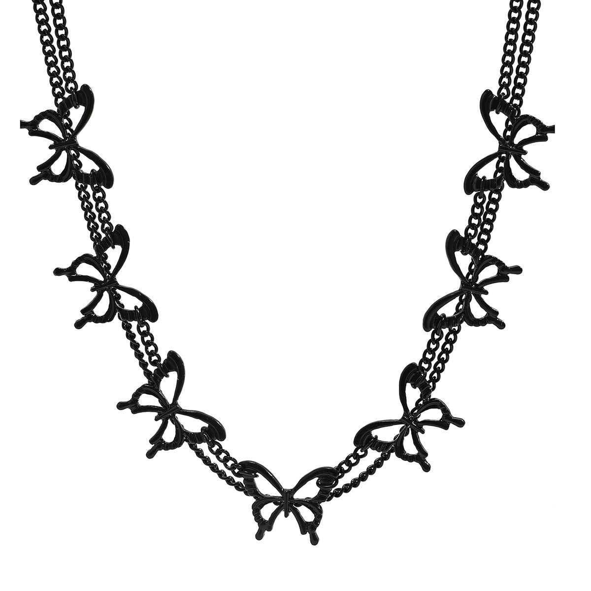 Wholesale Gothic Style Butterfly Chain Alloy Choker Necklaces ACC-NE-XueRou016