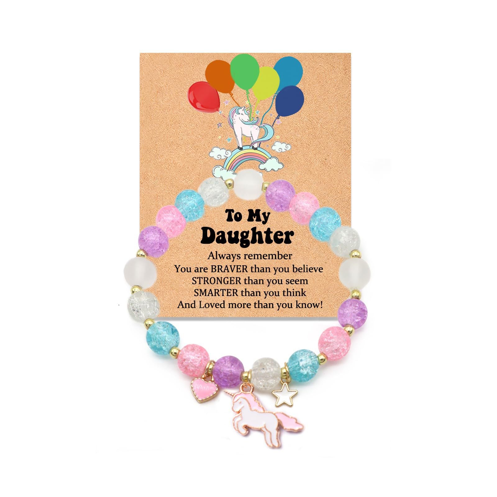 Wholesale Colorful  Bead  Stainless Steel Star Love Pendant  Bracelet