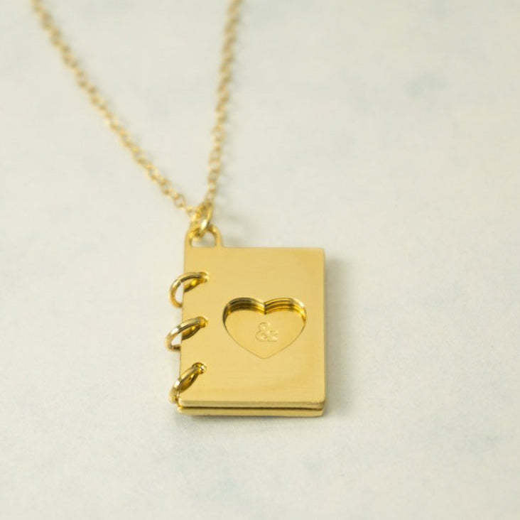 Wholesale Stainless steel  Love Couple Opening and Closing Commemorative Album Necklace