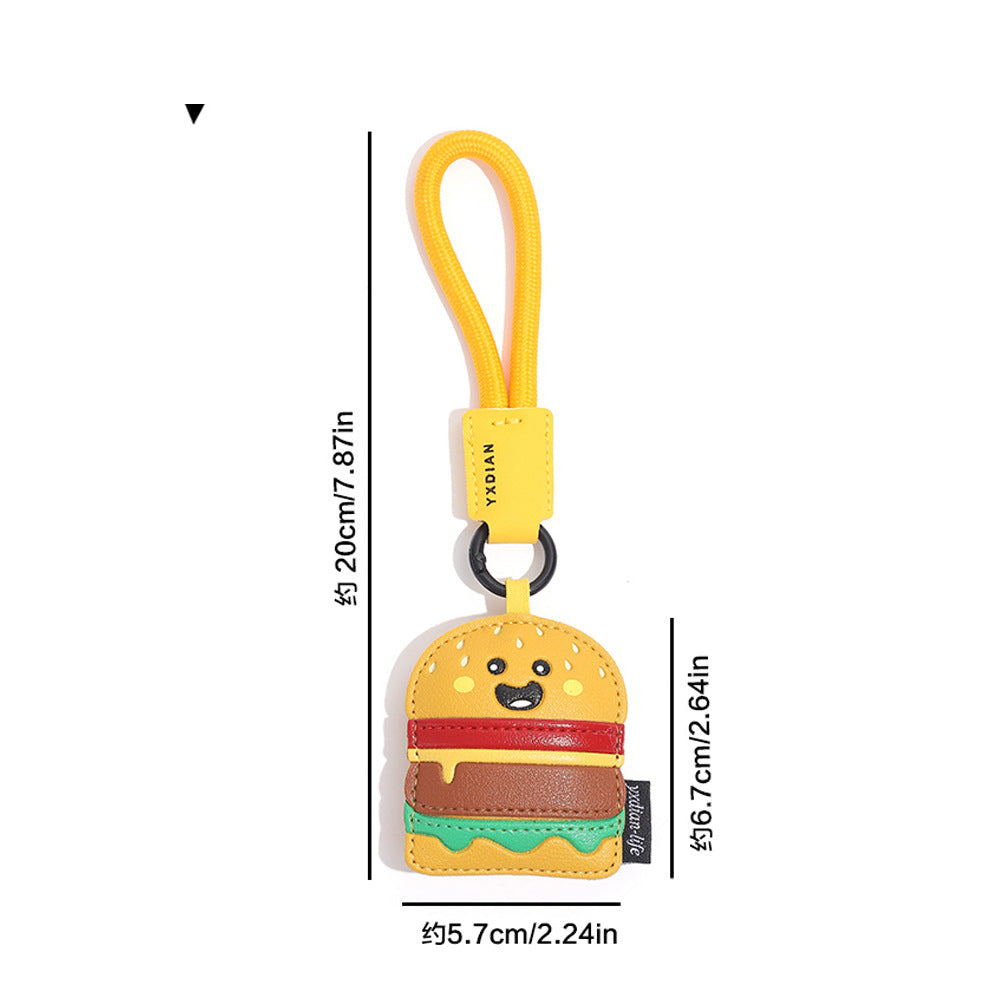 Wholesale Cartoon Leather Donut Keychain