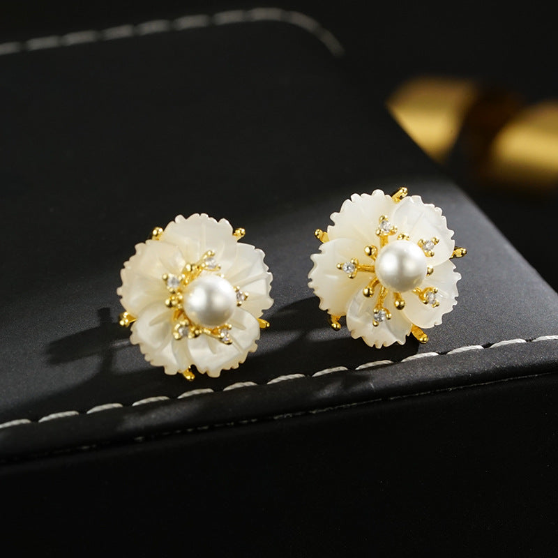 Wholesale Natural Fritillary Flower Earrings