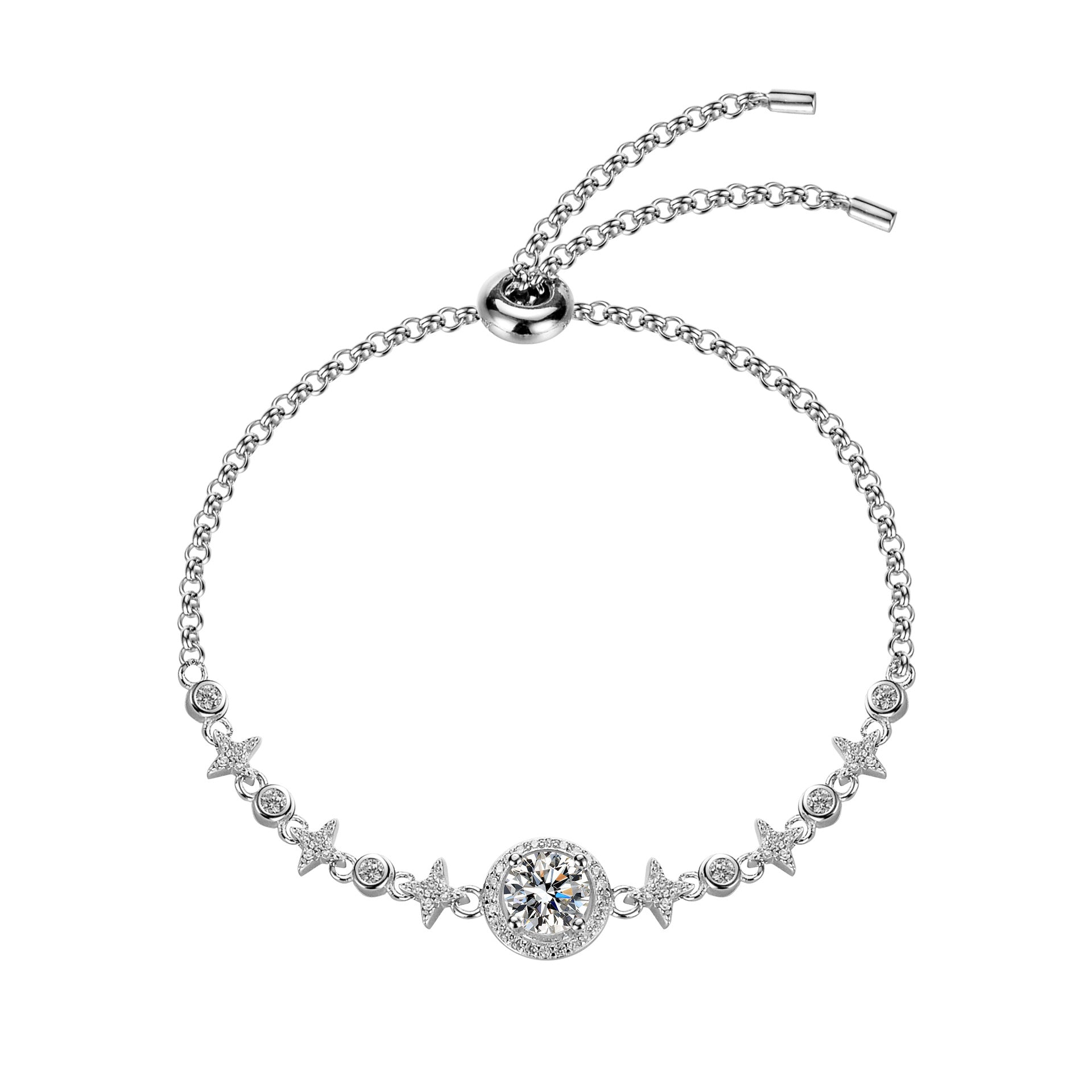 Wholesale 925 Silver Bracelet Mosan Diamond Bracelet