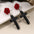 Wholesale  Rose Cross Resin Pendant  Long Earrings