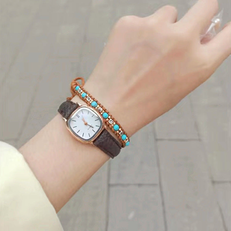 Wholesale Geometric Hand-Woven Artificial Crystal Bracelet for Women,  Trendy Everyday Wear Jewelry