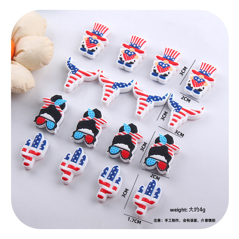 Wholesale  American Independence Day Focal Beads DIY Bead Accessories