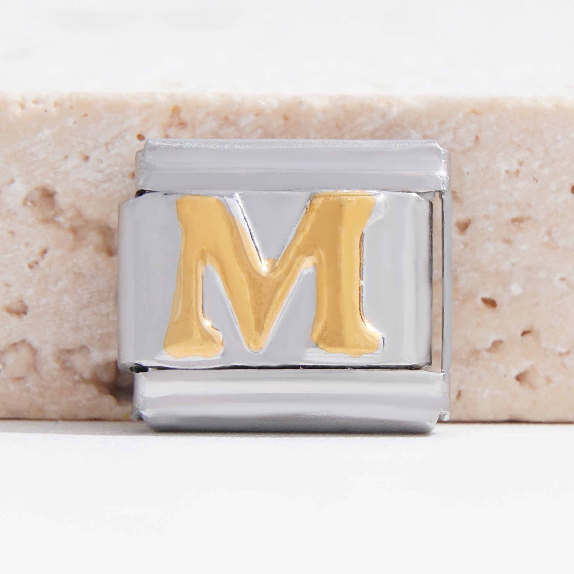 Wholesale Italian Charm Bracelet 9mm DIY Splicing English Alphabet Series Stainless Steel Composable Bracelet