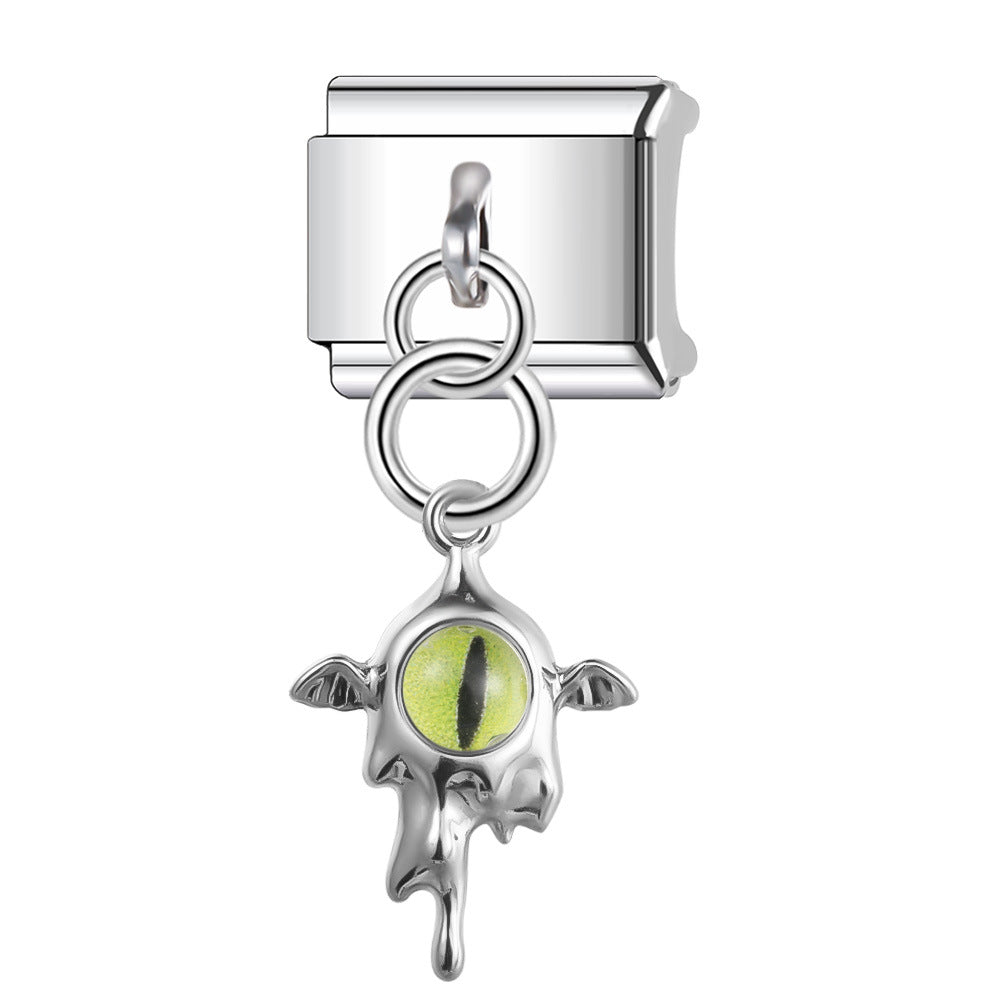 Wholesale Italian Charm Bracelet 9mm DIY Splicing Devil's Eye Series Stainless Steel Composable Bracelet