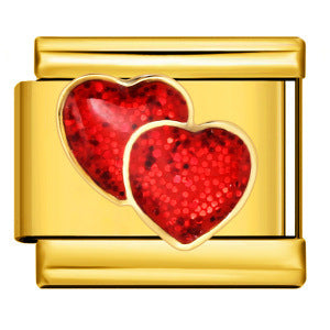 Wholesale Italian Charm Bracelet 9mm DIY Splicing Gold-Based Red Stainless Steel Composable Bracelet