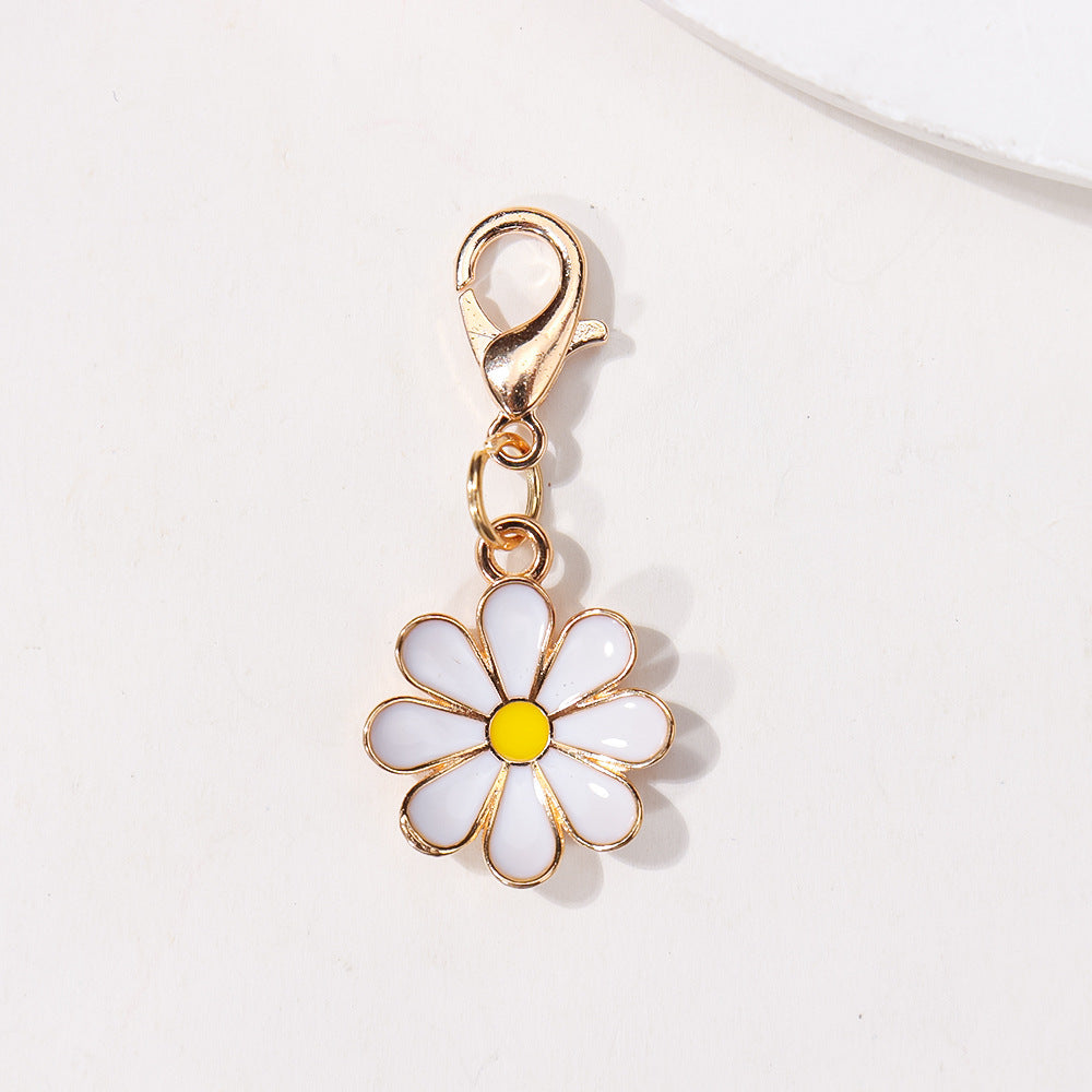 Wholesale 10pcs/pack Alloy Oil Drop  Flower Pendant DIY Universal Buckle Pendant Necklace Earrings Keychain Shoe Bag Jewelry Pendant