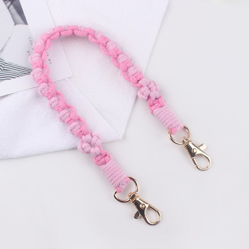 Wholesale  creative handmade woven small flower pattern cup set of cup rope cup accessories