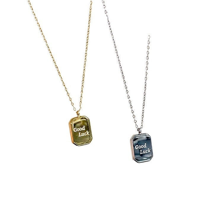 Wholesale titanium steel lucky light luxury necklace