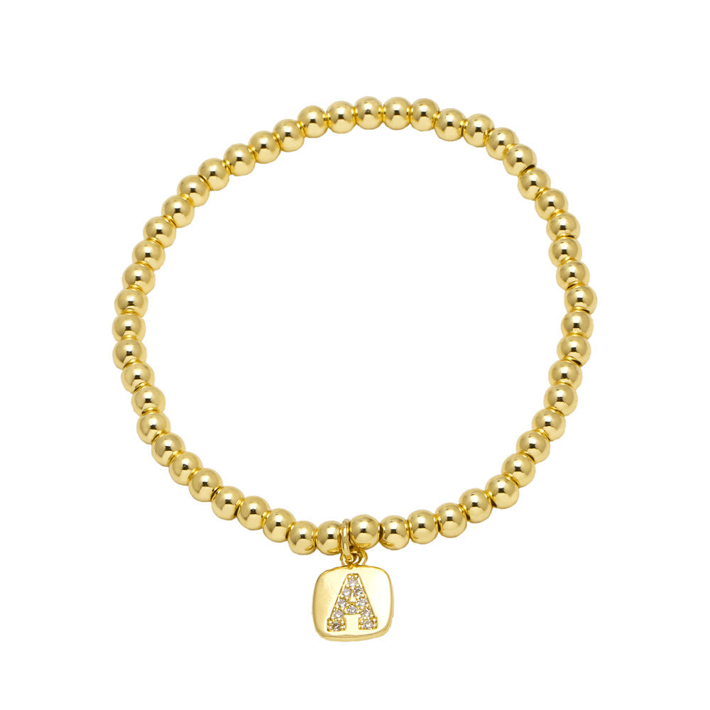 Wholesale Copper letter tag bracelet