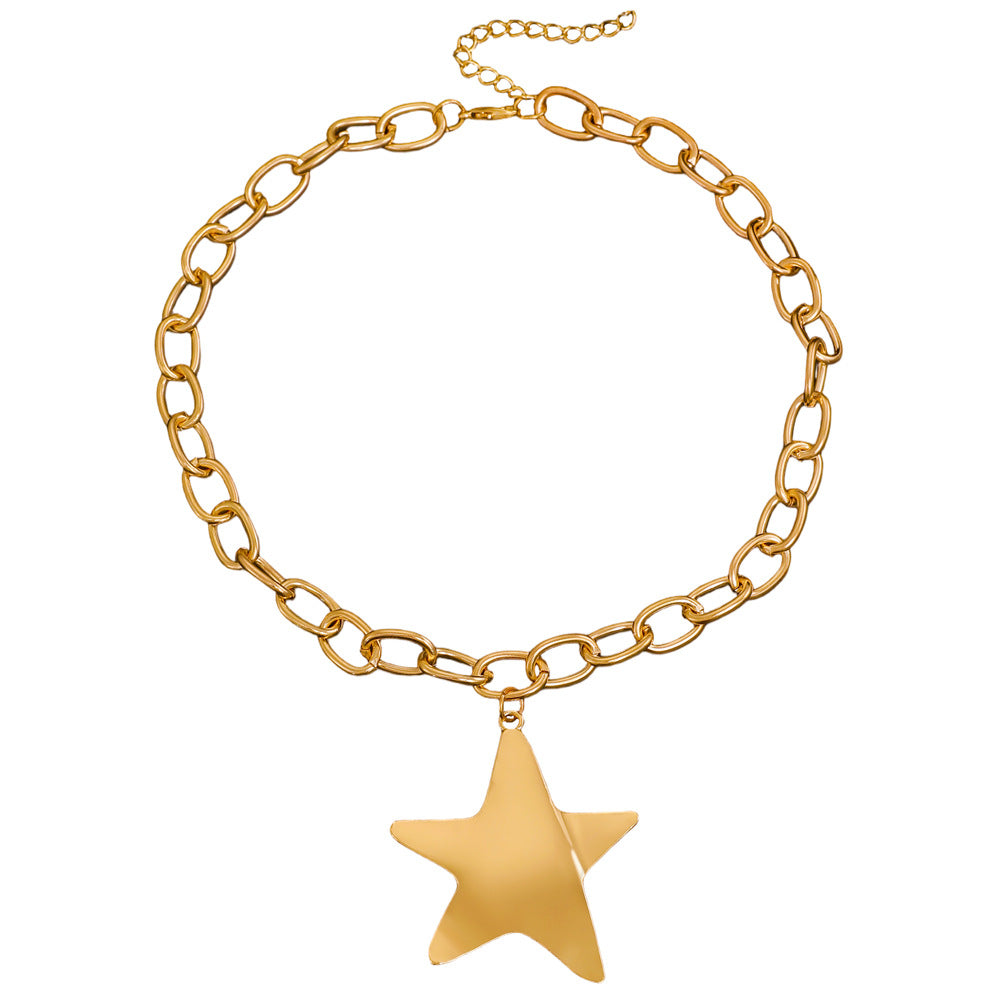 Wholesale Geometric Star Alloy Pendant Necklace Fashion Accessory for Boutique Resale