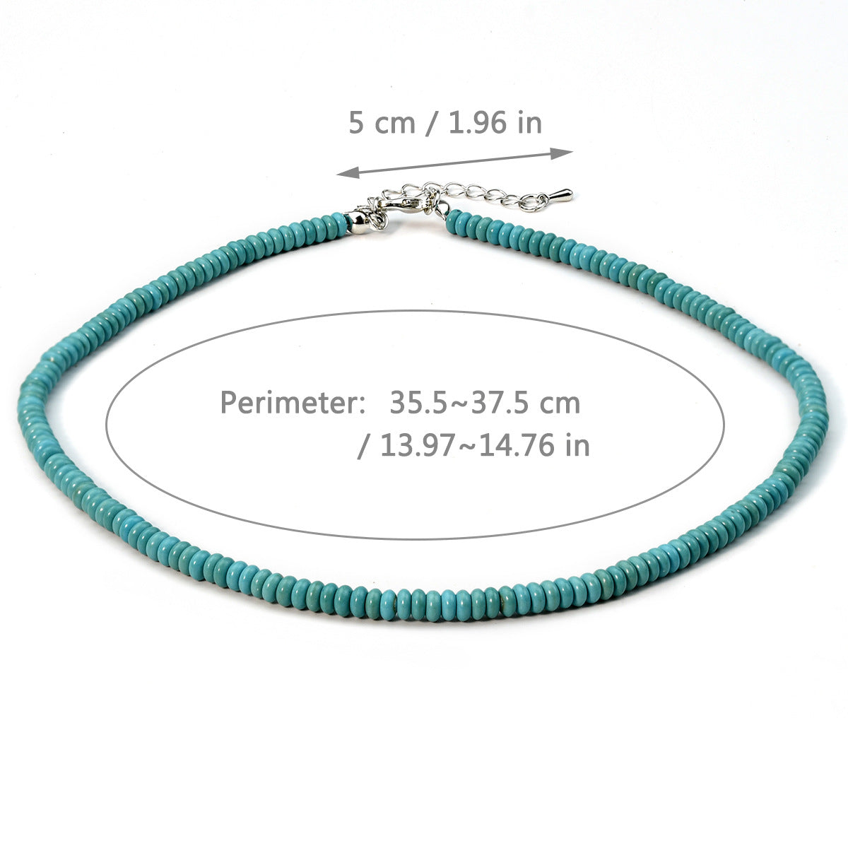 Wholesale Long Ethnic Style Turquoise Beaded Sweater Chain Necklace