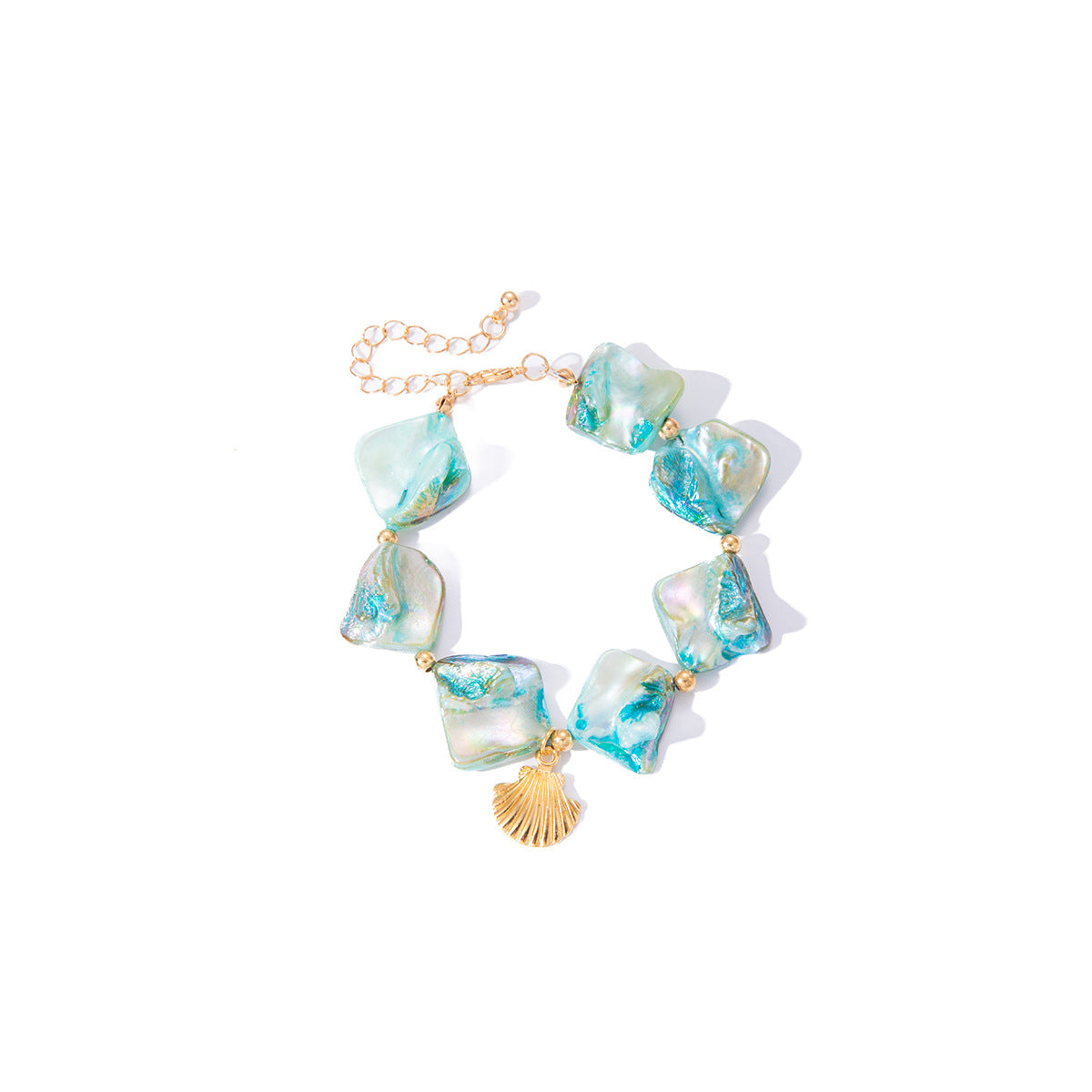 Wholesale Chic Blue Starfish Shell Bracelet For Women Vacation Jewelry Accessory