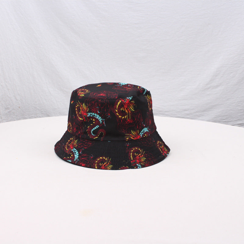 Wholesale Double-Sided Fisherman Hat Vintage Printed Basin Hat
