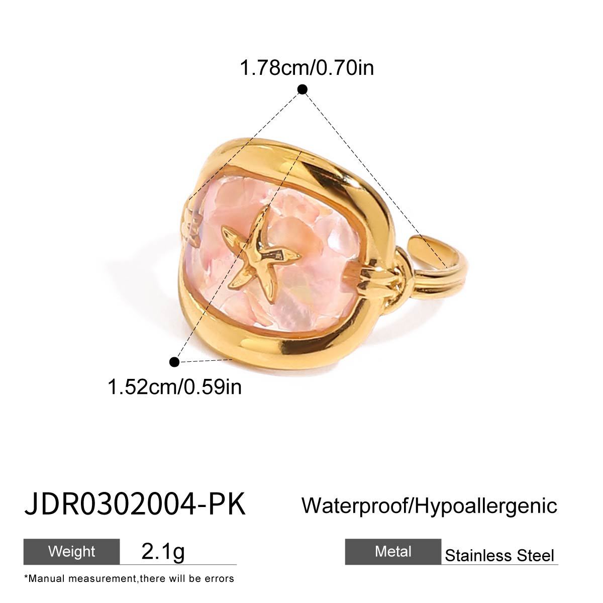 Wholesale Stainless steel rhinestone ring