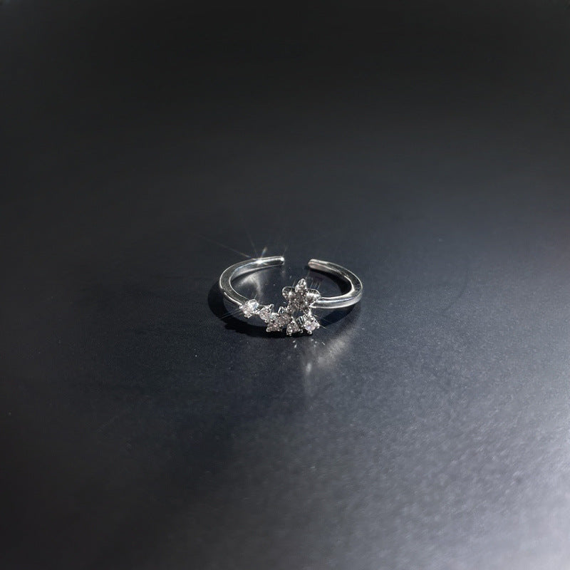 Wholesale Light luxury high-grade full Diamond Star series open ring