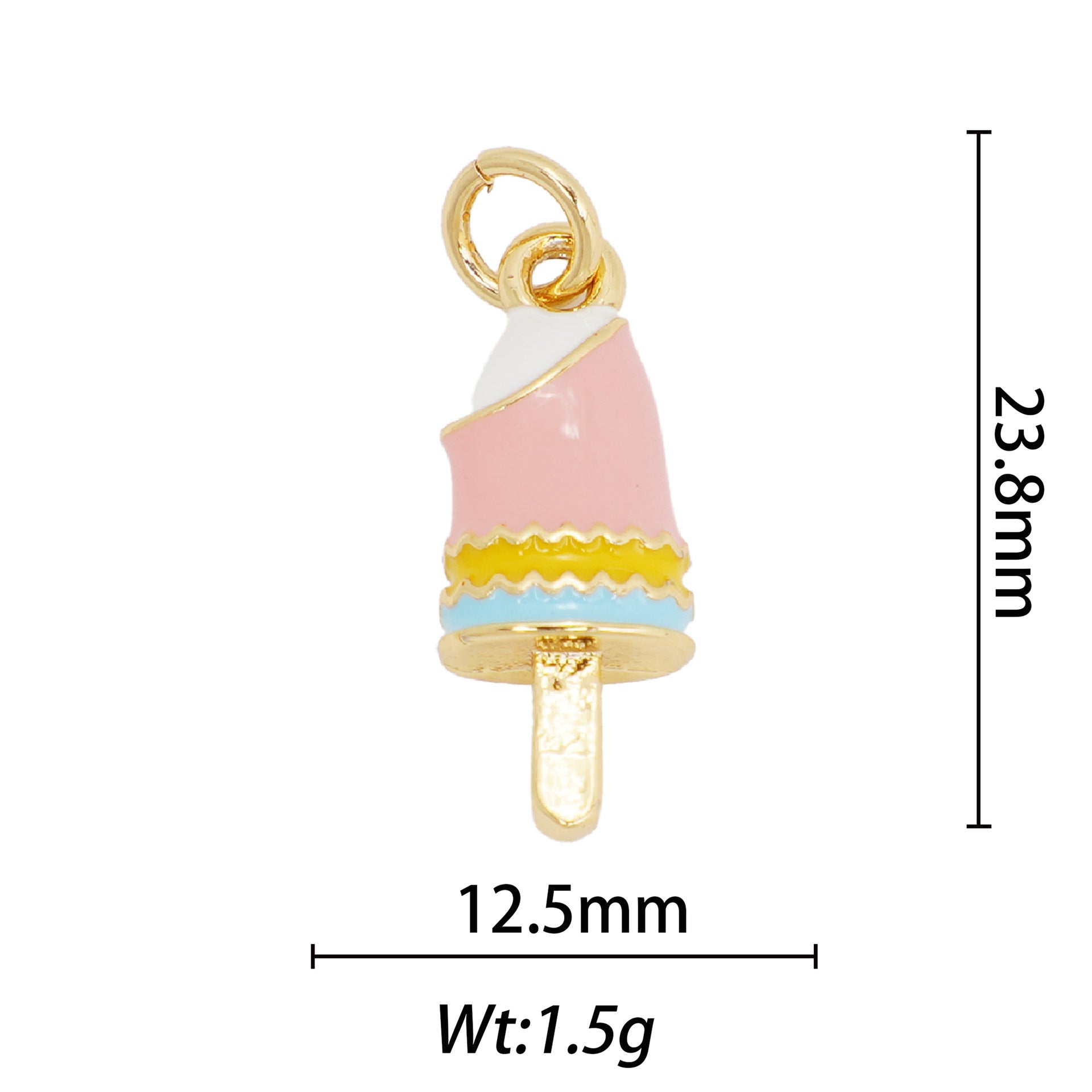 Wholesale 10pcs Cute 18k Copper Fruit DIY Necklace Pendant