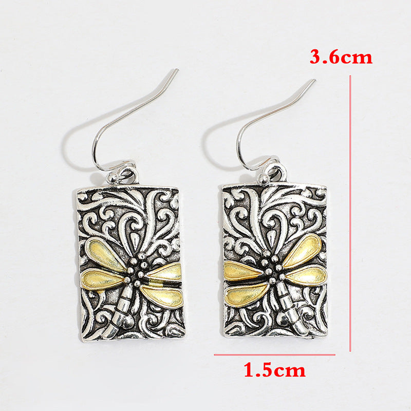 Wholesale Bohemian Dragonfly Retro Alloy Earrings,  Trendy Jewelry Accessory
