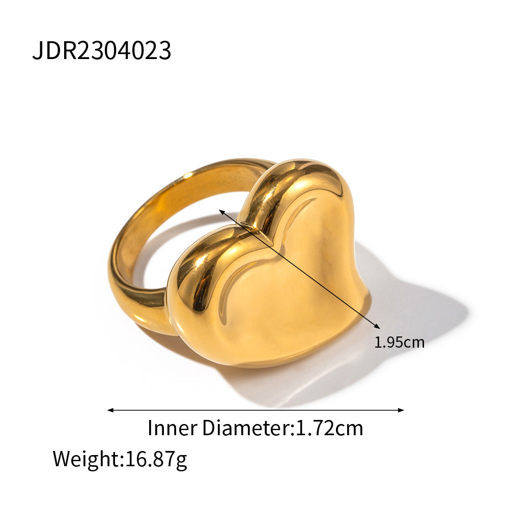 Wholesale 18K Gold Exaggerated Stainless Steel Rings Closed Ring Gold Plated Rings ACC-RS-Jied003