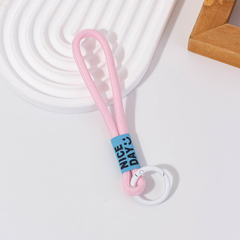 Wholesale  Lanyard Short U Disk Wrist Nylon Rope Keychain