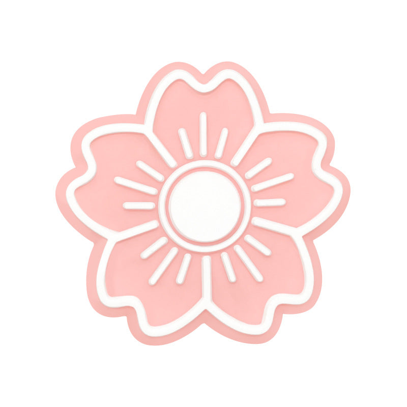 Wholesale Food Grade Silicone Cherry Blossom Teether Beads For Baby Teething DIY Craft Supply