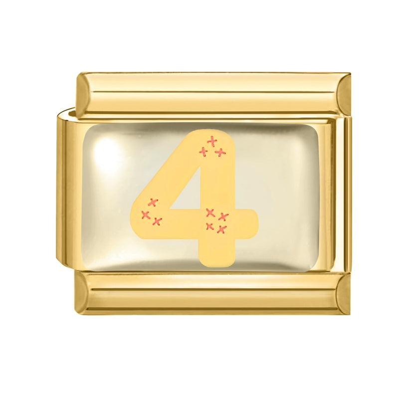 Wholesale 9mm Italian Charm Starter Bracelets DIY Digital Series Stainless Steel Composable Bracelet