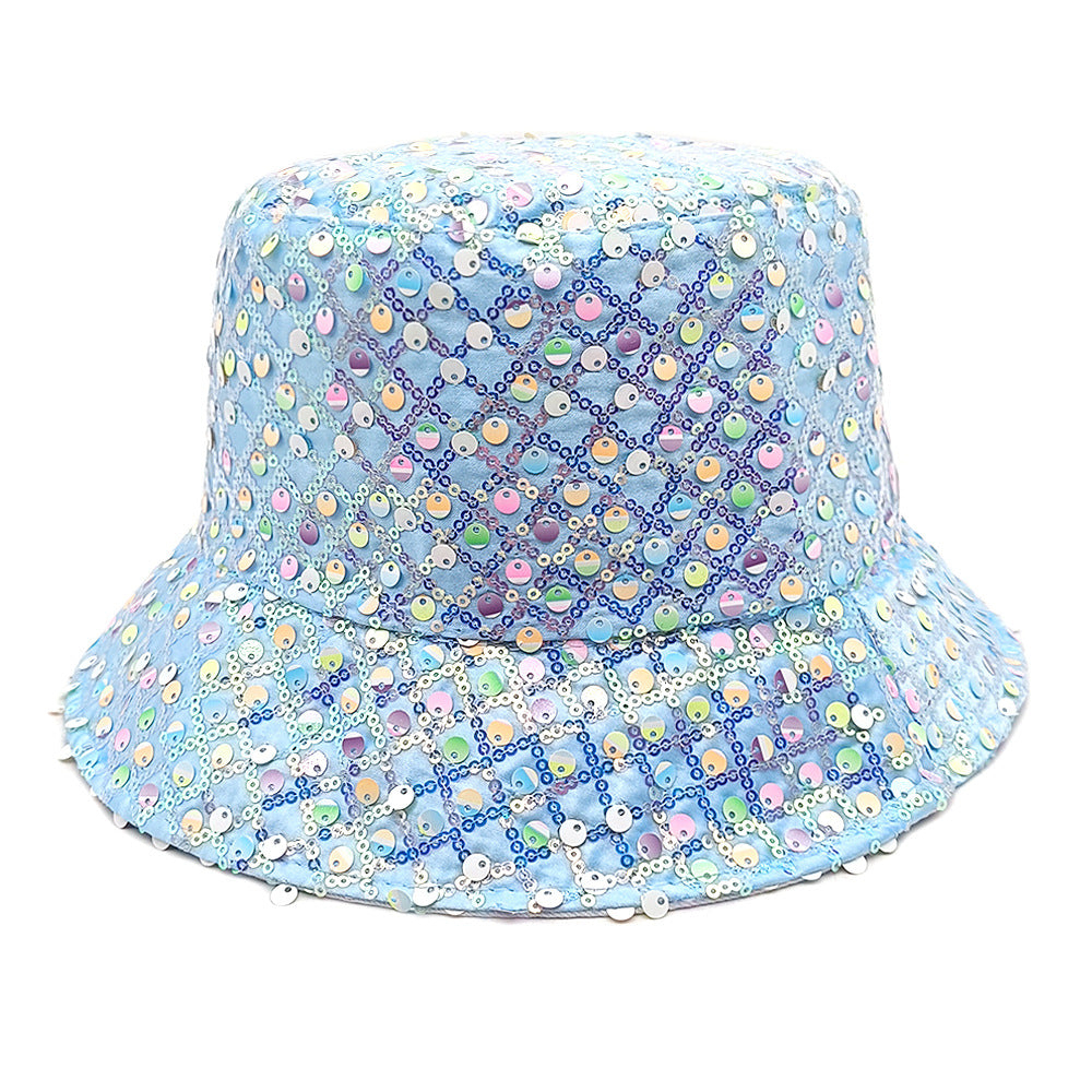 Wholesale  Fashion Sunshade Sequin Small Basin Hat Bucket Hat