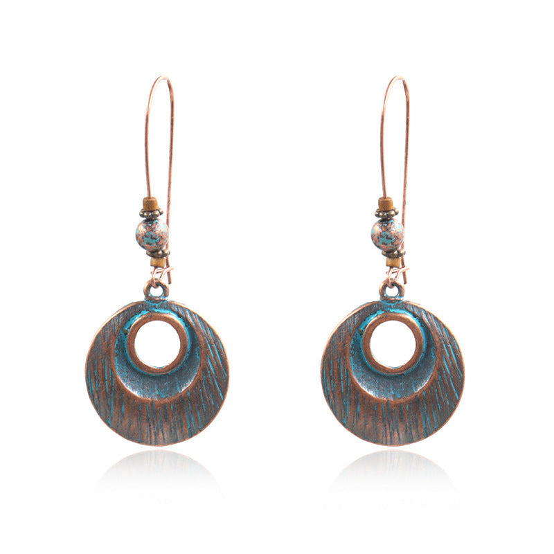 Wholesale Bohemian hippie earrings fashion alloy long exaggerated earrings retro nostalgic female earrings ear jewelry