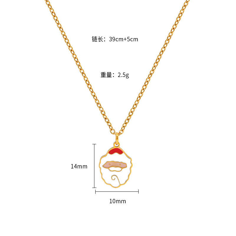 Wholesale Christmas  non-fading temperament stainless steel  necklace