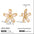 Wholesale 18K Gold Stainless Steel White Zircon Flower Earrings