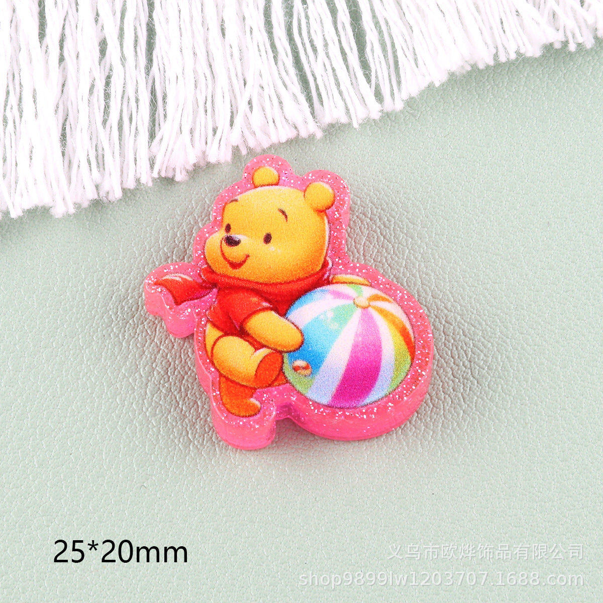 Wholesale 5pcs Acrylic Beads Straight Hole Cartoon Characters Beadable Pen and Keychain DlY Accessories