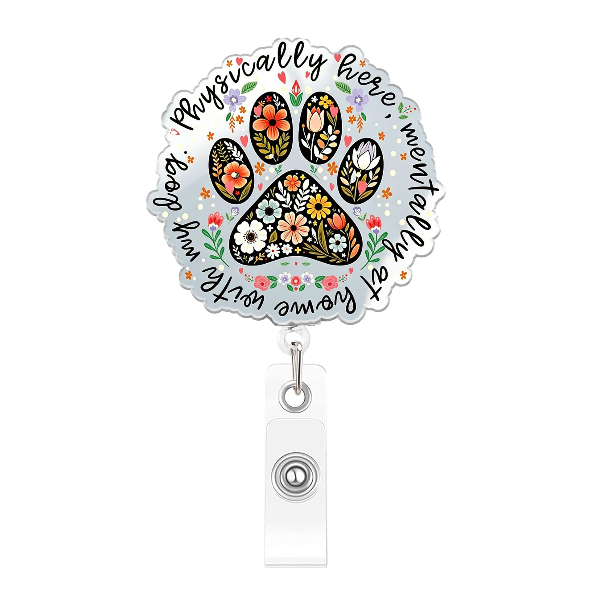Wholesale Glitter Acrylic Retractable ID Card Holder Heart Design for Girls Fashion Accessory