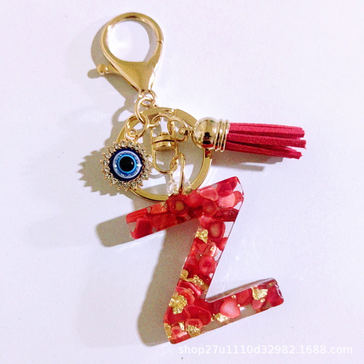 Wholesale Evil Eye Tassel Resin Letter Keychain Bag Charm Fashion Accessory for Party Resale