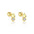 Wholesale 925 sterling silver star and moon zircon round head earrings