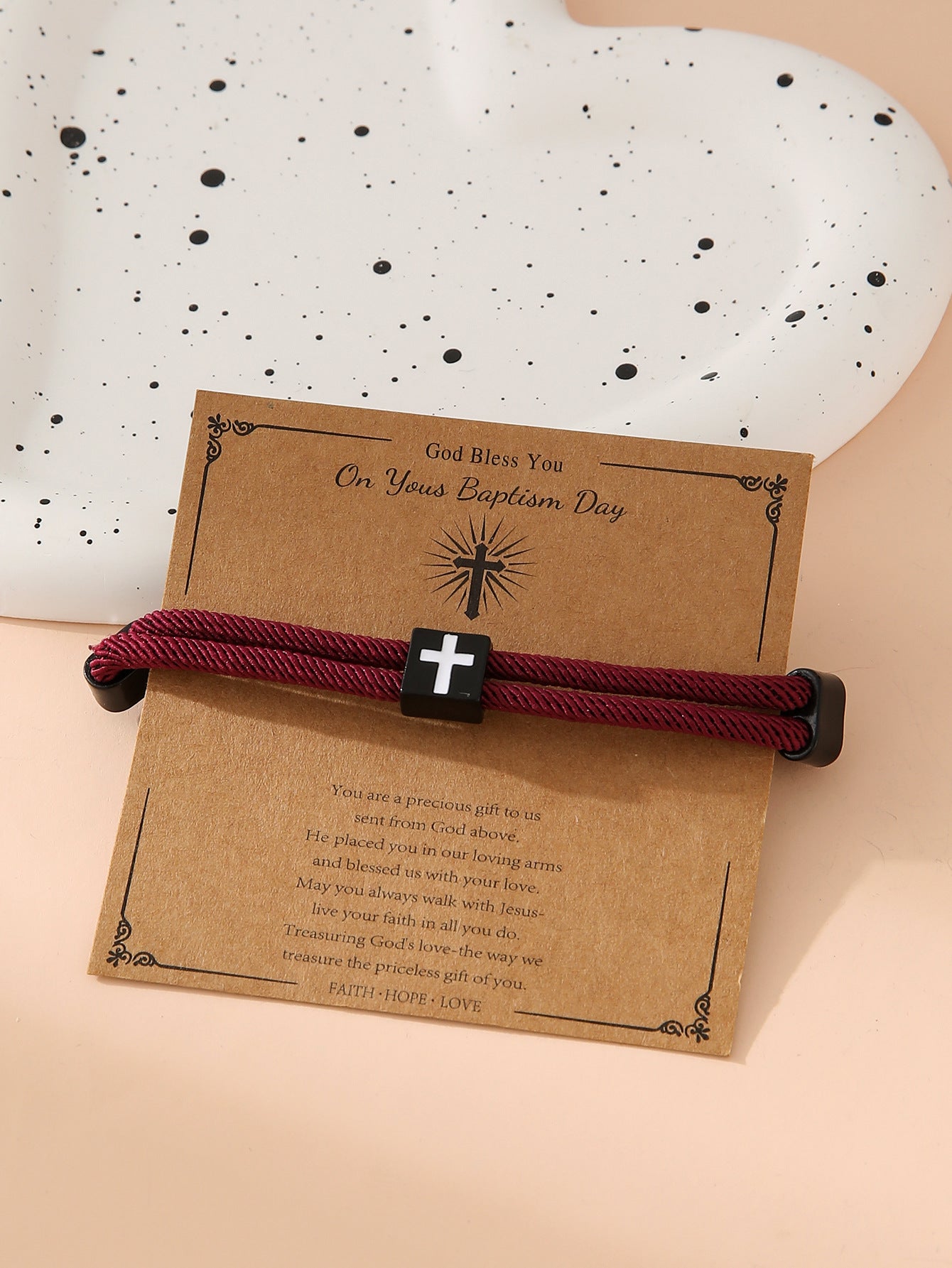 Bracelet de corde à main réglable en alliage en gros simple