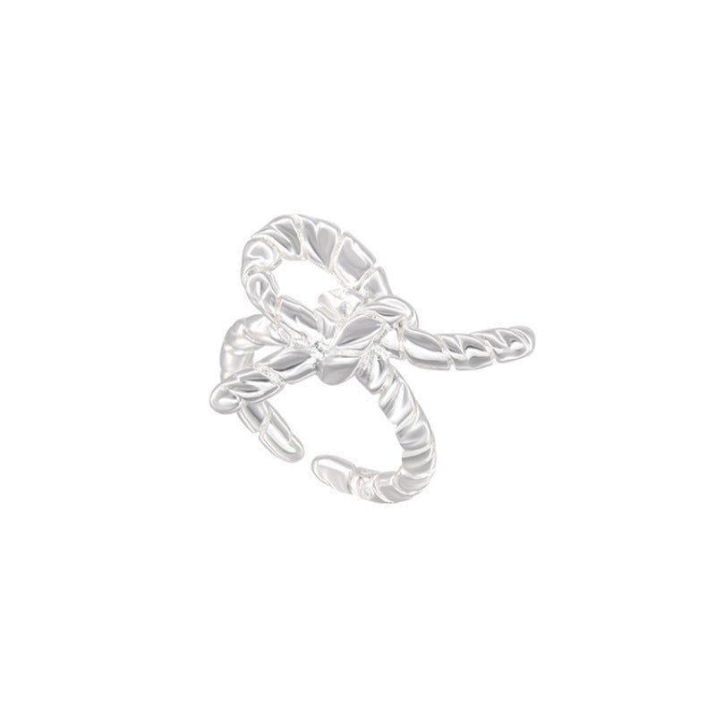 Wholesale 925 Silver Bow Ring Open Ring