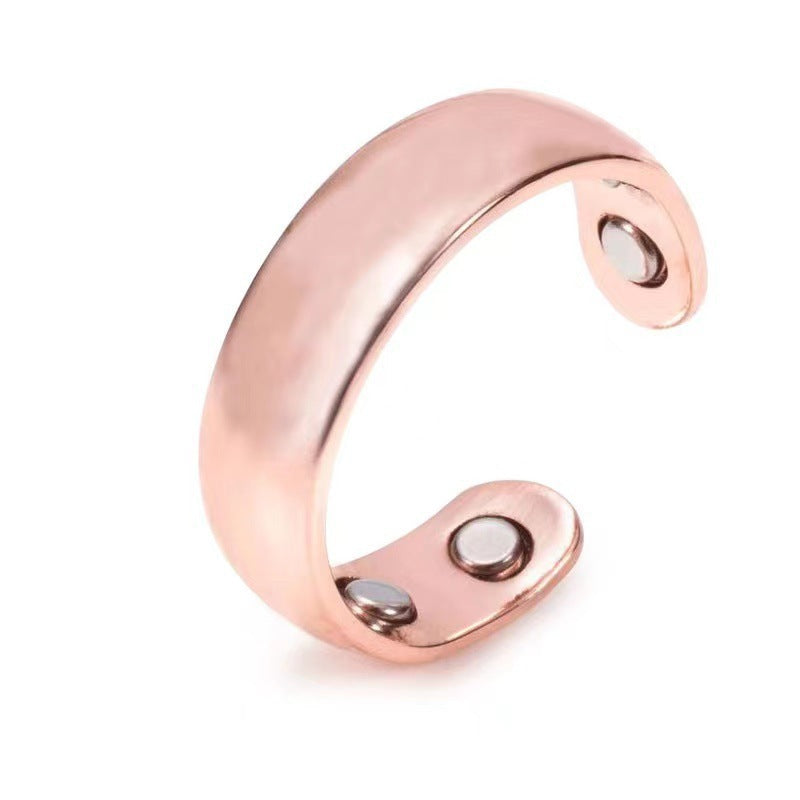 Wholesale  Double Magnet Ring Metal Glossy Creative Jewelry
