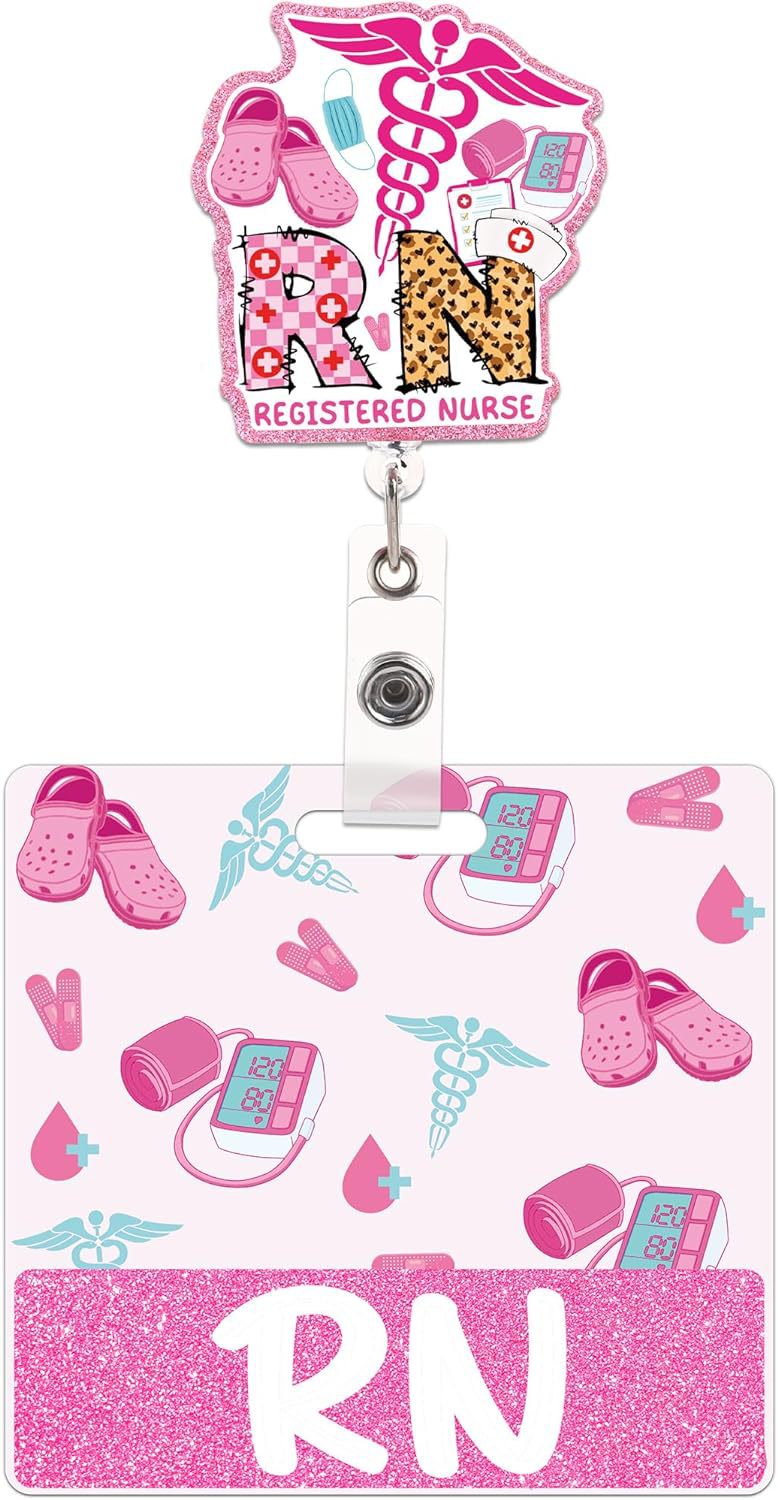 Wholesale Glitter Nurse Acrylic Doctor and Nurse Badge Reels Keychains ACC-KC-ChiHai021