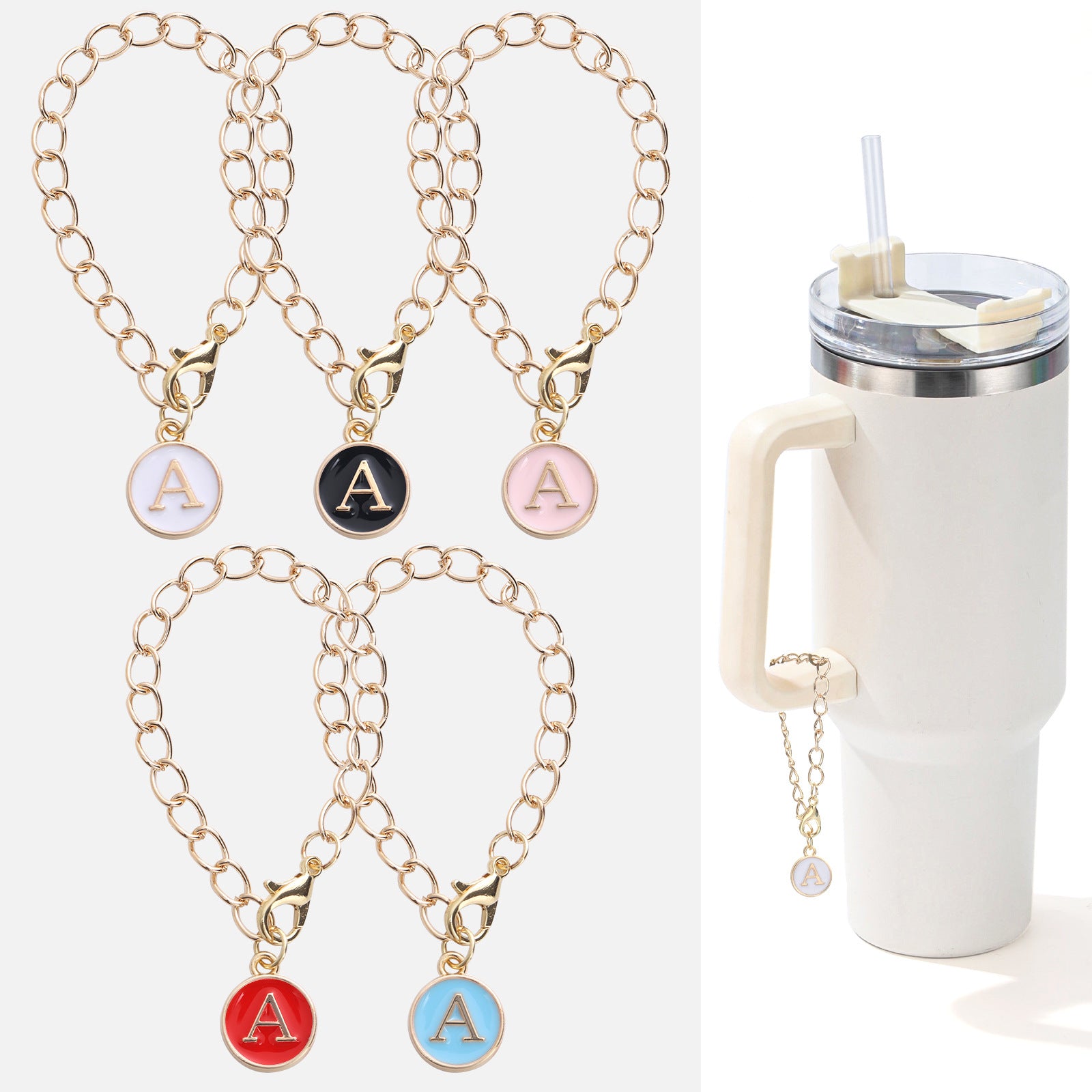 Wholesale 26 English Letters Dripping Cup Accessories Chain with Lobster Clasp ACC-CA-Hans004