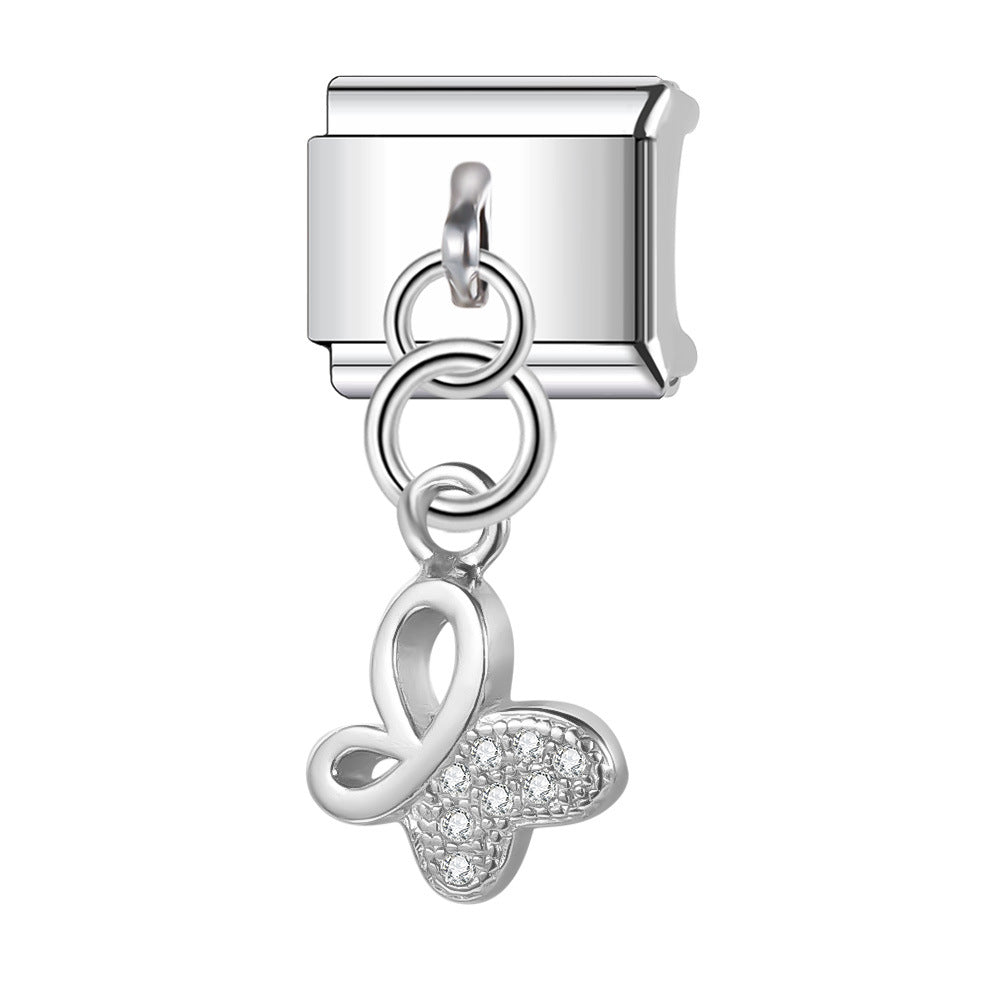 Wholesale Italian Charm Bracelet 9mm DIY Splicing Pendant Series Stainless Steel Composable Bracelet