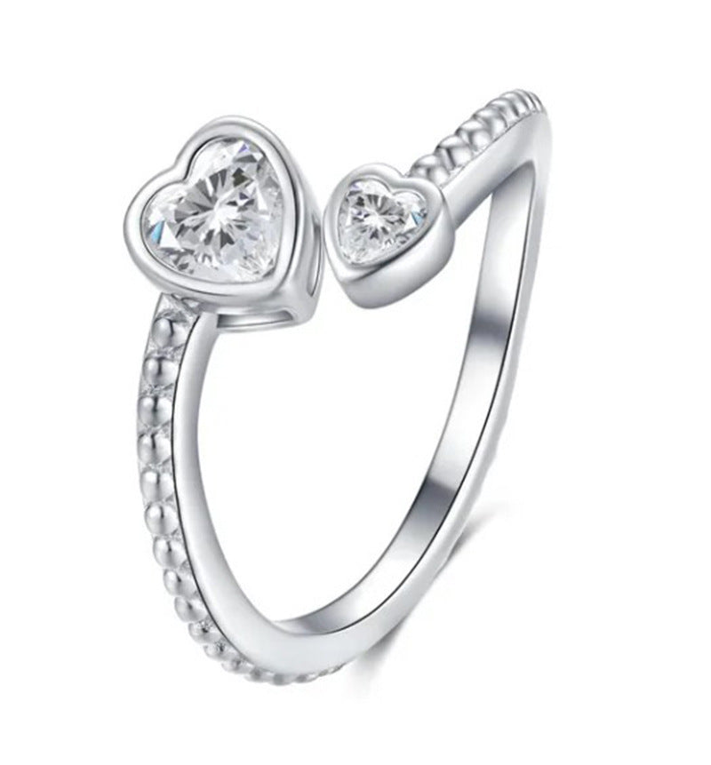 Wholesale  December birthstone lovers ring heart-shaped ring
