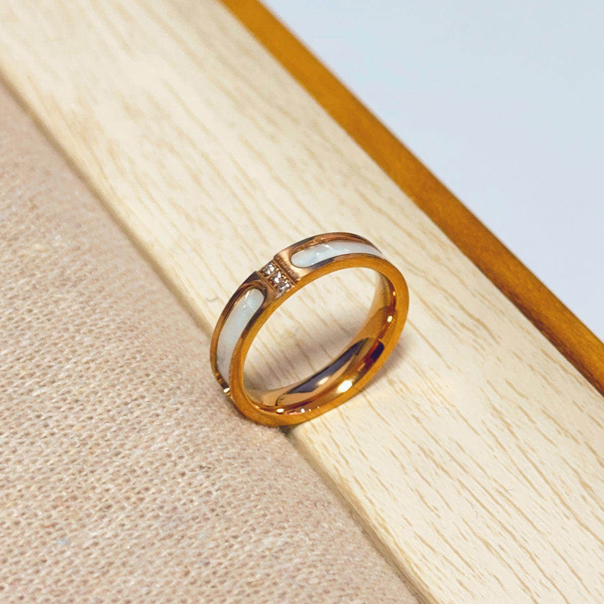 Wholesale  Diamond Ring Titanium Steel High-end Light Luxury  Ring