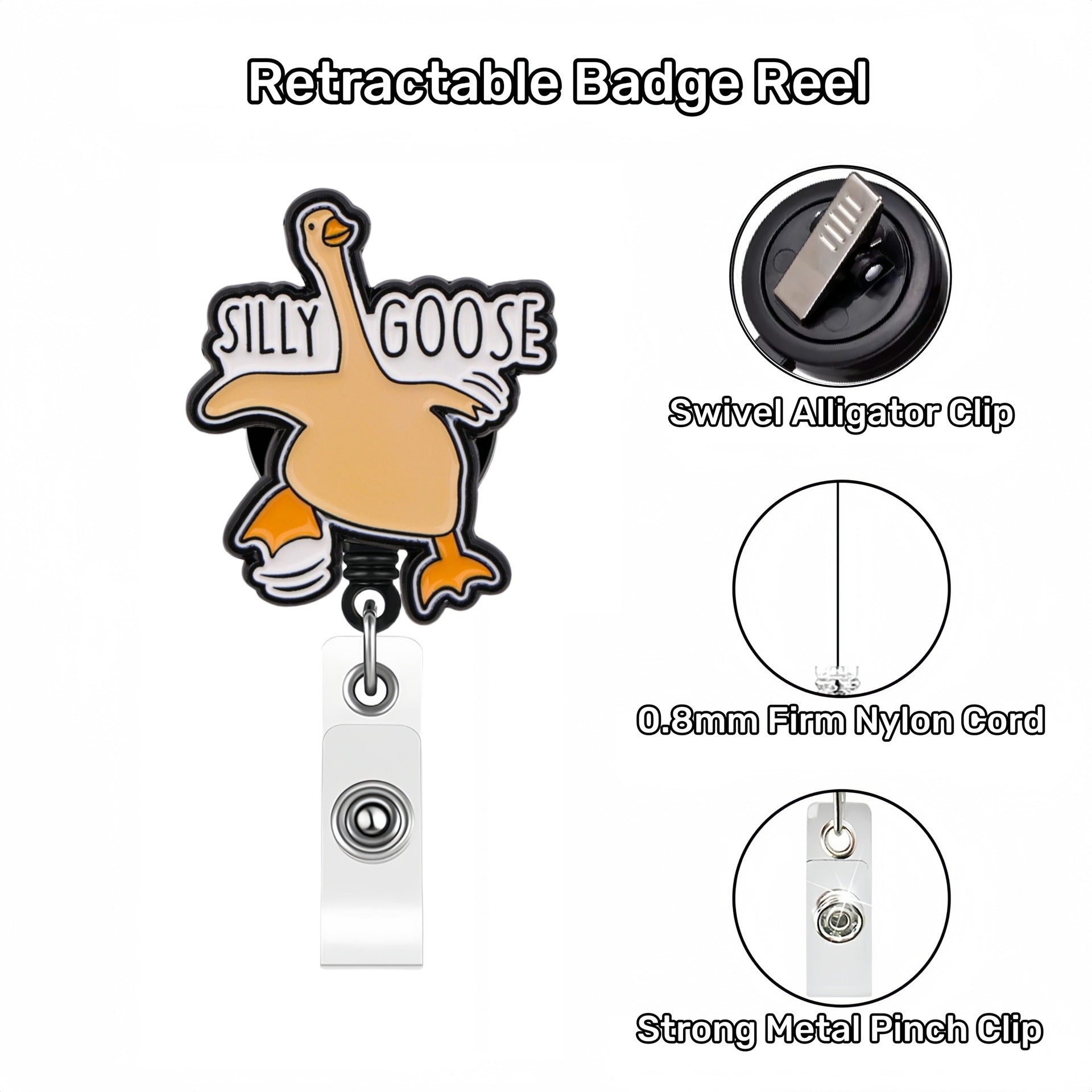 Wholesale Cute Cartoon Pet Dog Acrylic Retractable Rotating Badge Keychain