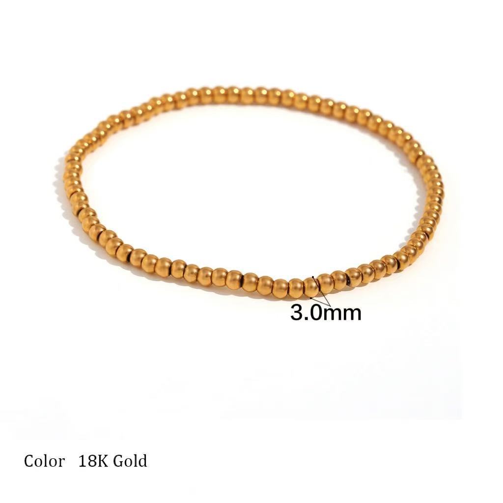 Wholesale Simple Design Gold-Plated Beaded Bracelet for Women,  Fashion Jewelry Accessory