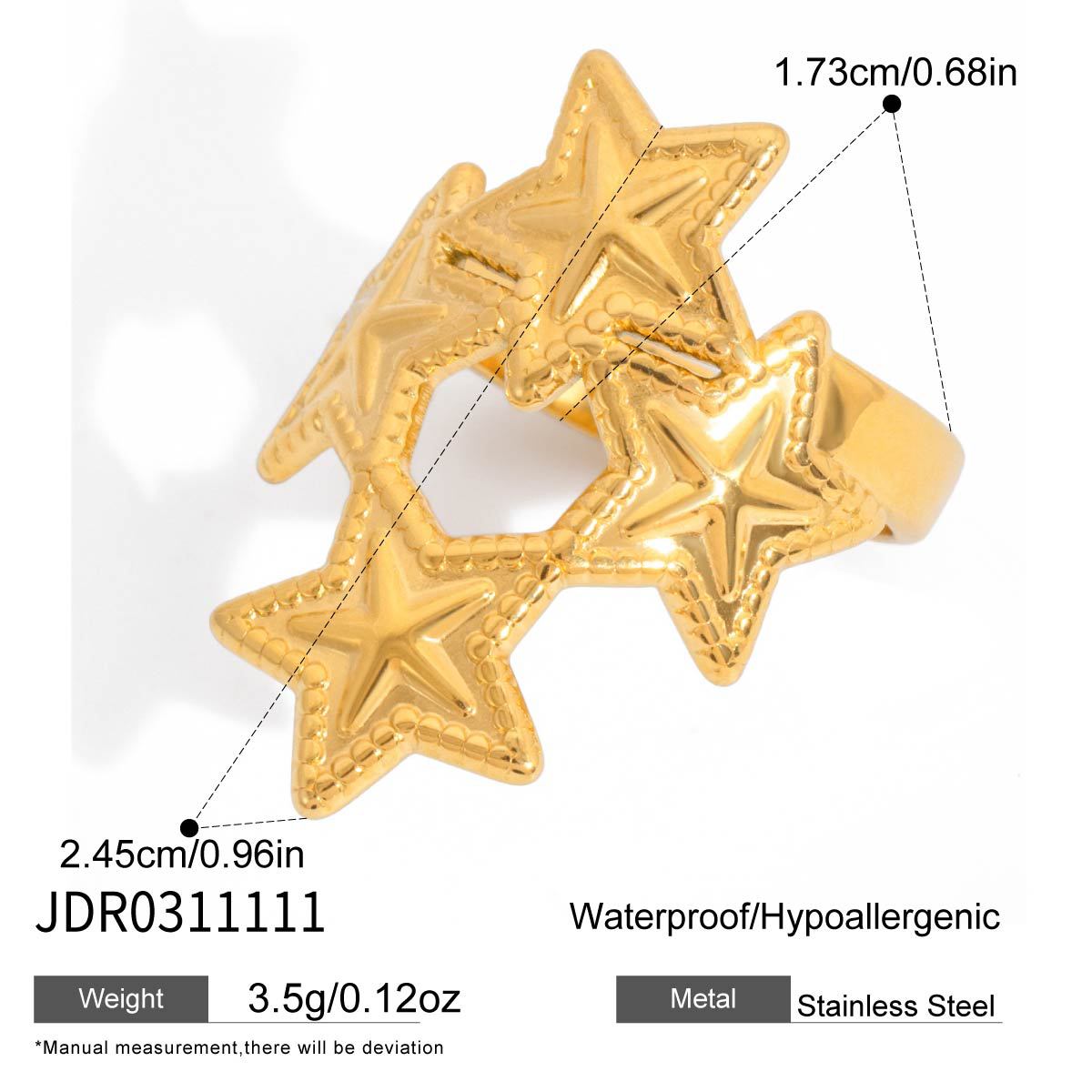 Wholesale Stainless steel rhinestone ring