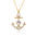 Wholesale Light luxury elegant anchor micro-inlaid real gold necklace