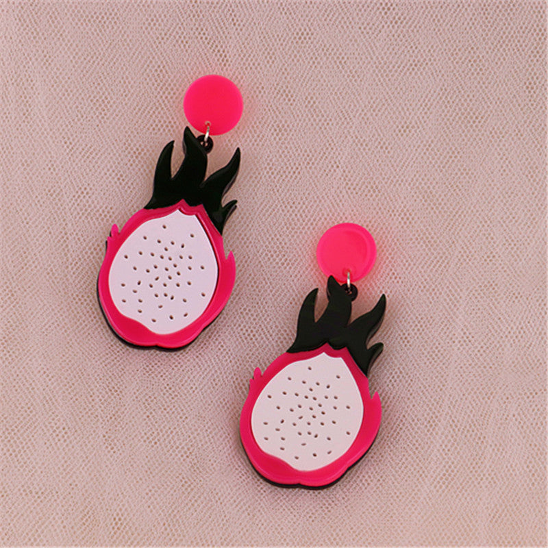 Wholesale Creative Fruit Acrylic Party Earrings